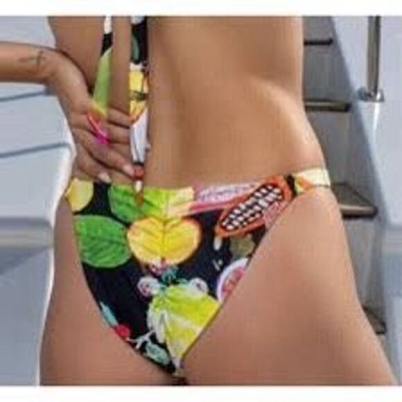 SWIMINISTA X CHRISTIAN LACROIX bikini bottom size Large monaos black - Picture 2 of 7